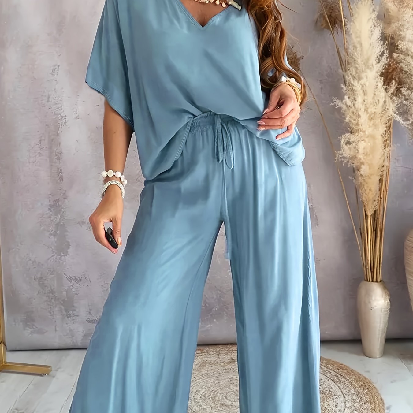 Nina Damen Loungewear Set | Zweiteiler weich