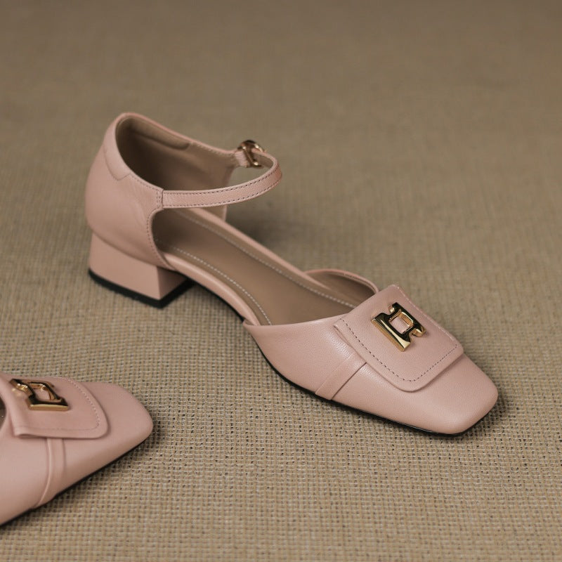 Hartley Buckled Leather Mary-Janes