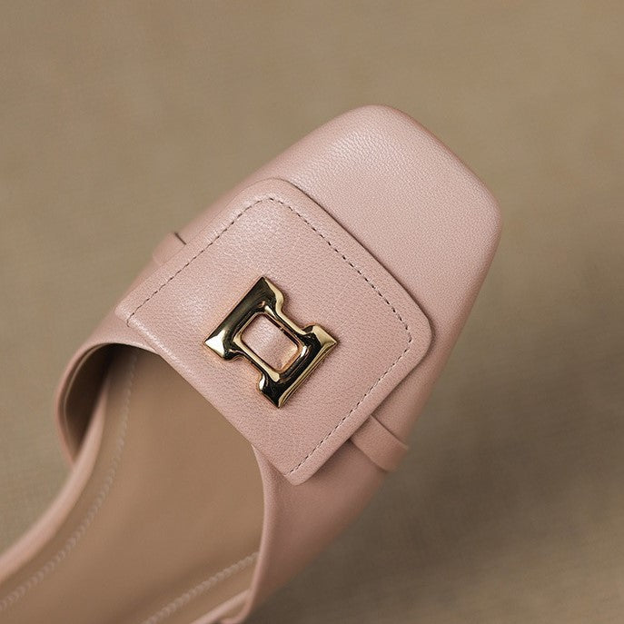Hartley Buckled Leather Mary-Janes