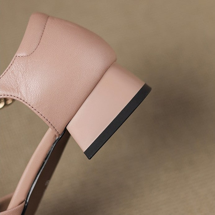 Hartley Buckled Leather Mary-Janes