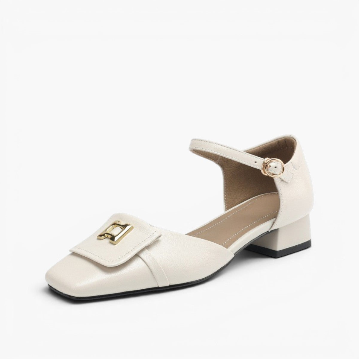 Hartley Buckled Leather Mary-Janes