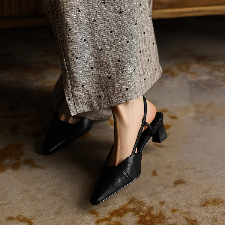 Dante Leather Slingback Heels