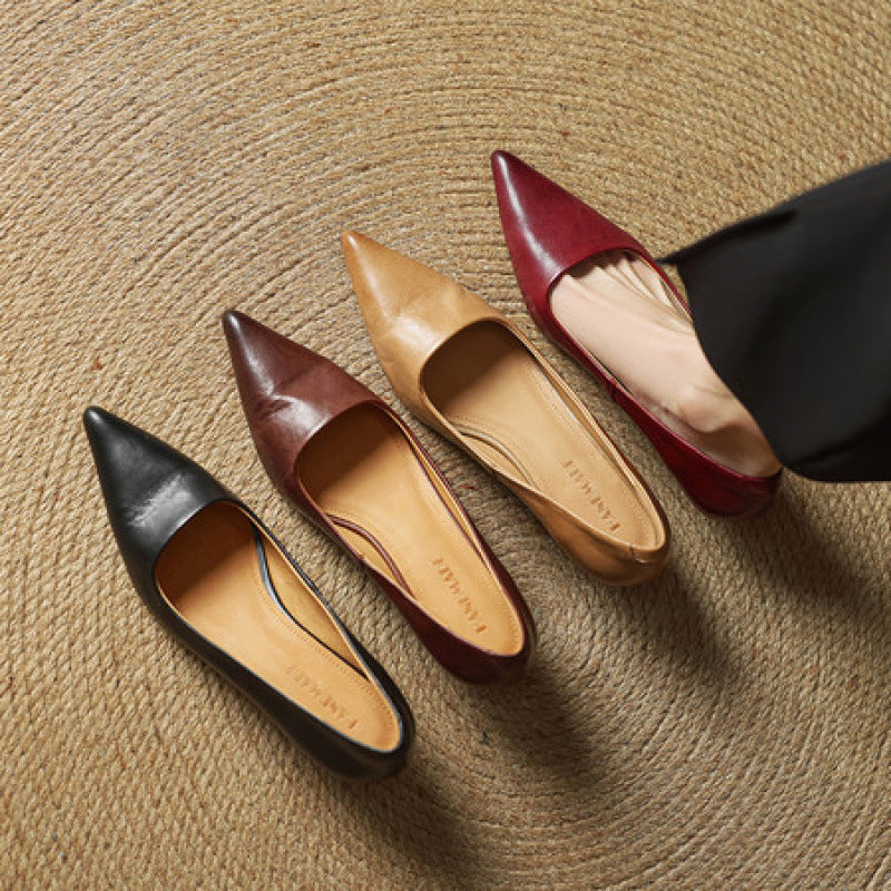 Noah Sculpted Leather Heels