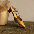 Dante Leather Slingback Heels