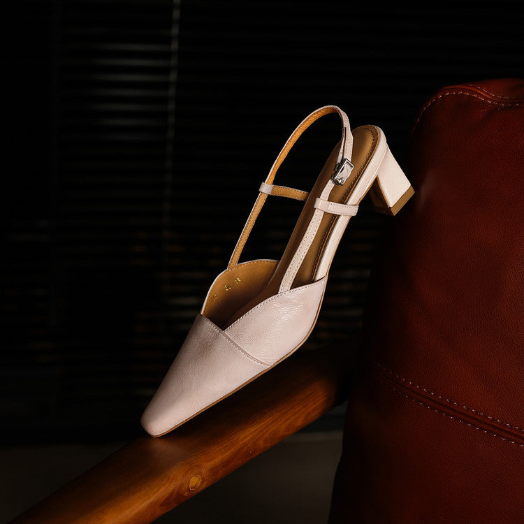 Dante Leather Slingback Heels