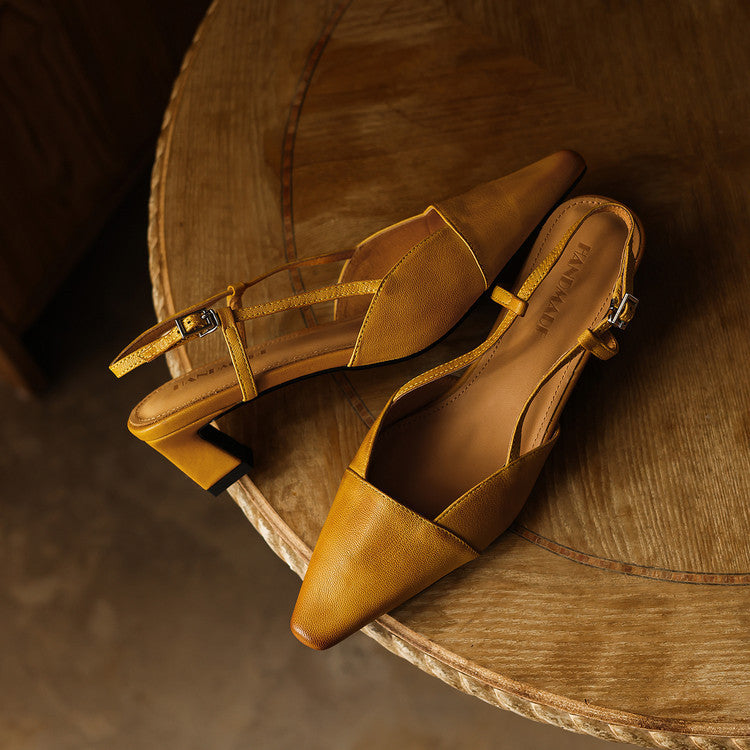 Dante Leather Slingback Heels