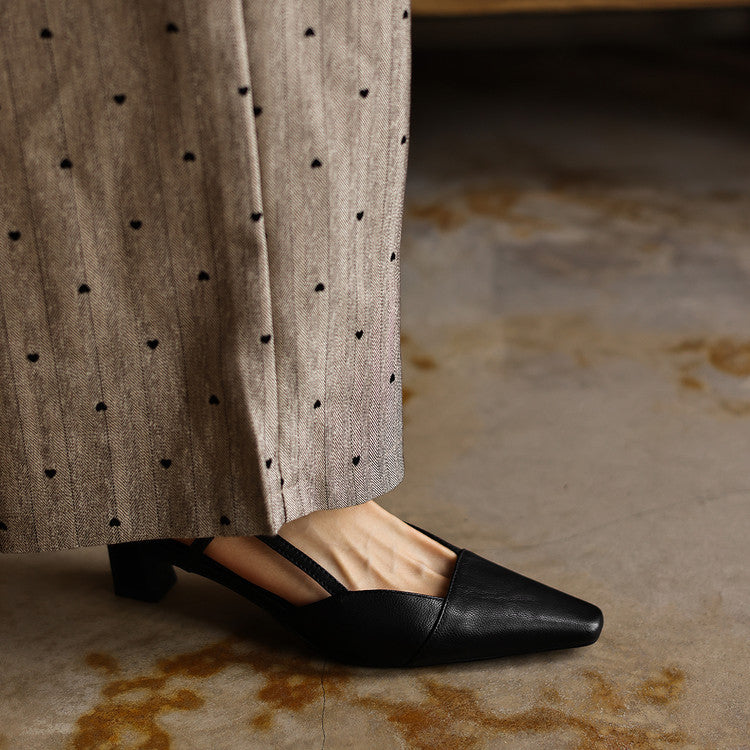 Dante Leather Slingback Heels