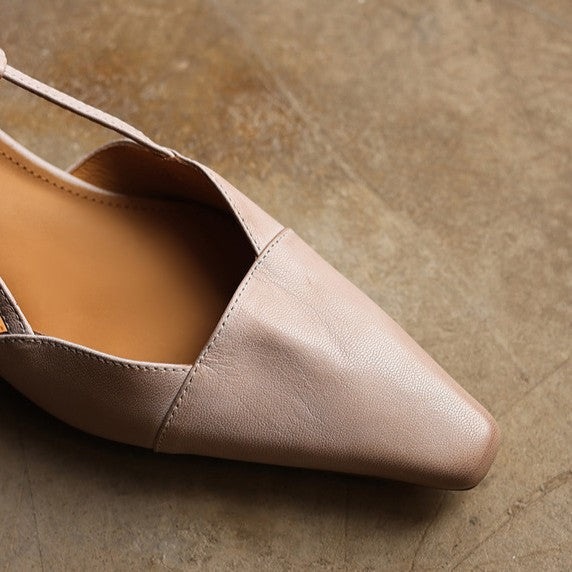 Dante Leather Slingback Heels