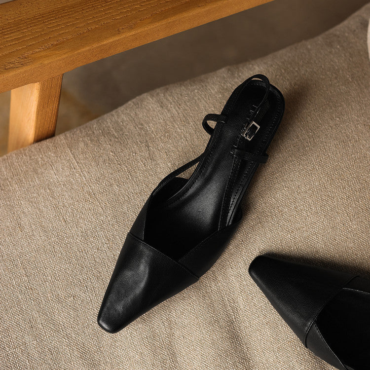 Dante Leather Slingback Heels
