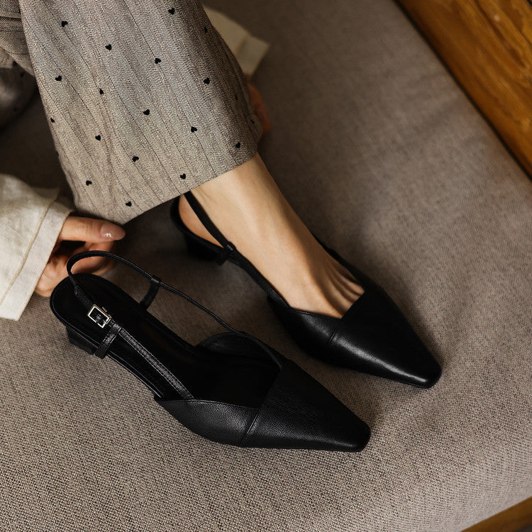 Dante Leather Slingback Heels