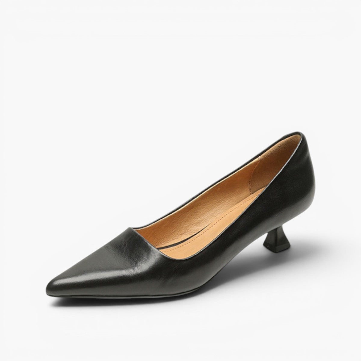 Noah Sculpted Leather Heels