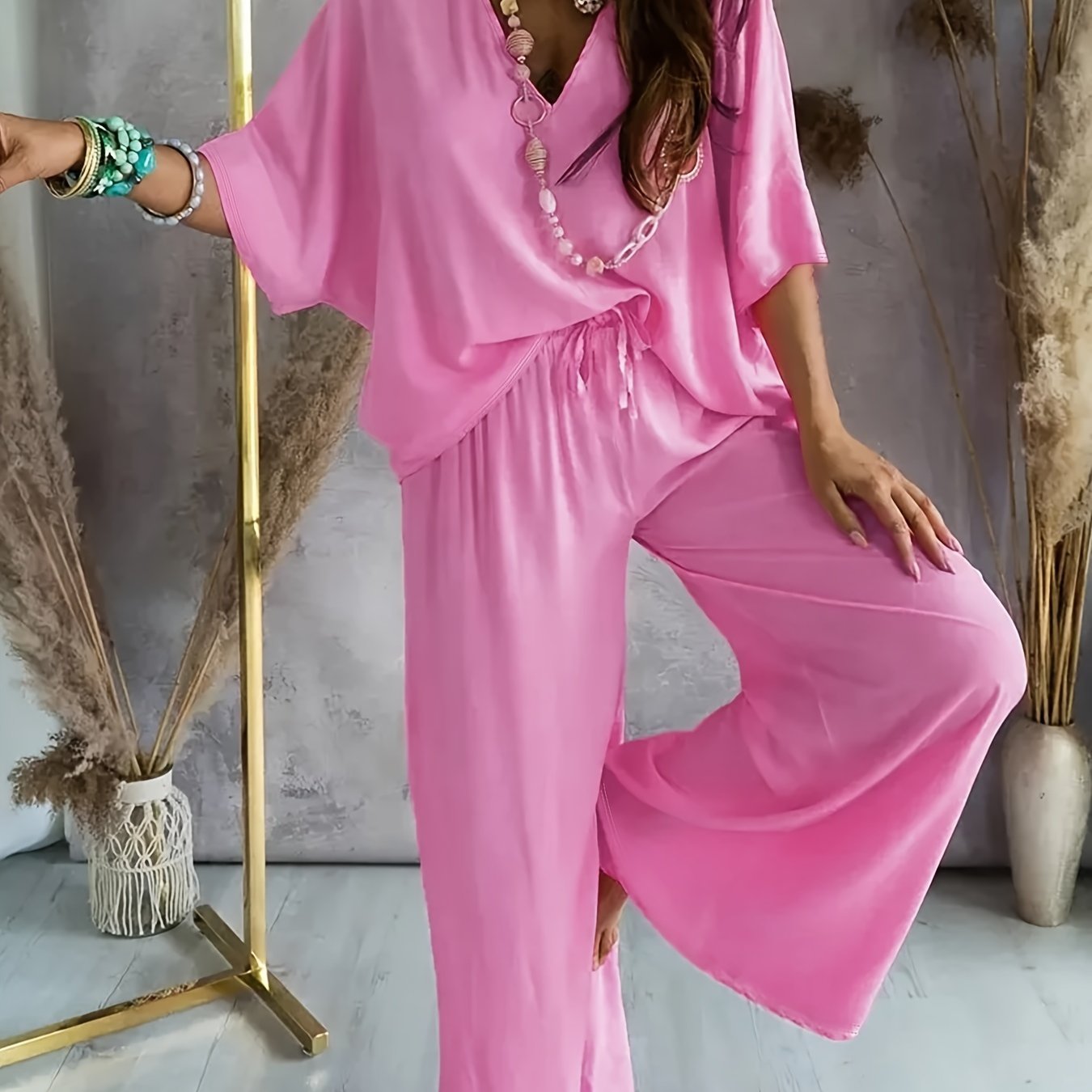 Nina Damen Loungewear Set | Zweiteiler weich