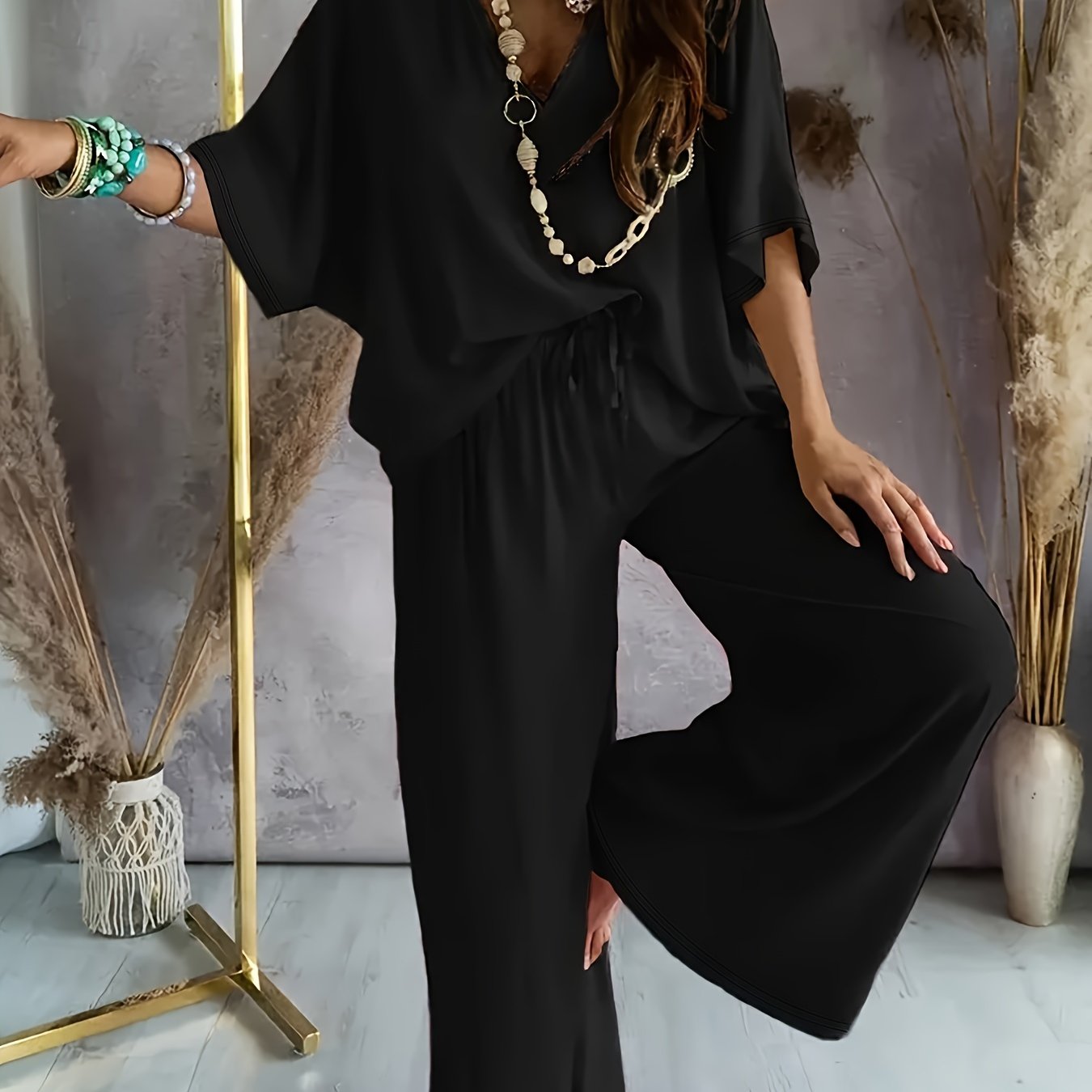 Nina Damen Loungewear Set | Zweiteiler weich