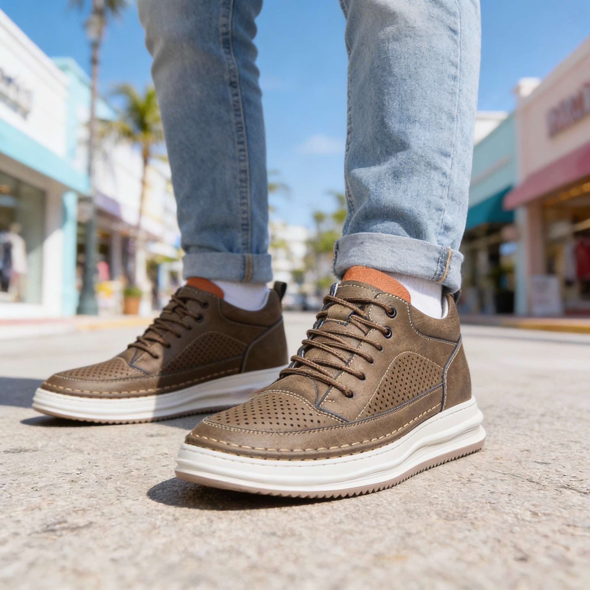 Rex Breeze Leather Trainers