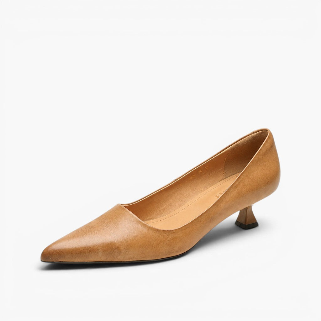 Noah Sculpted Leather Heels