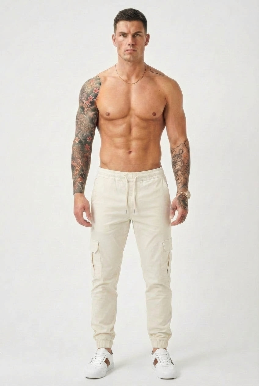 Avenue Cargo Jogger - Cream