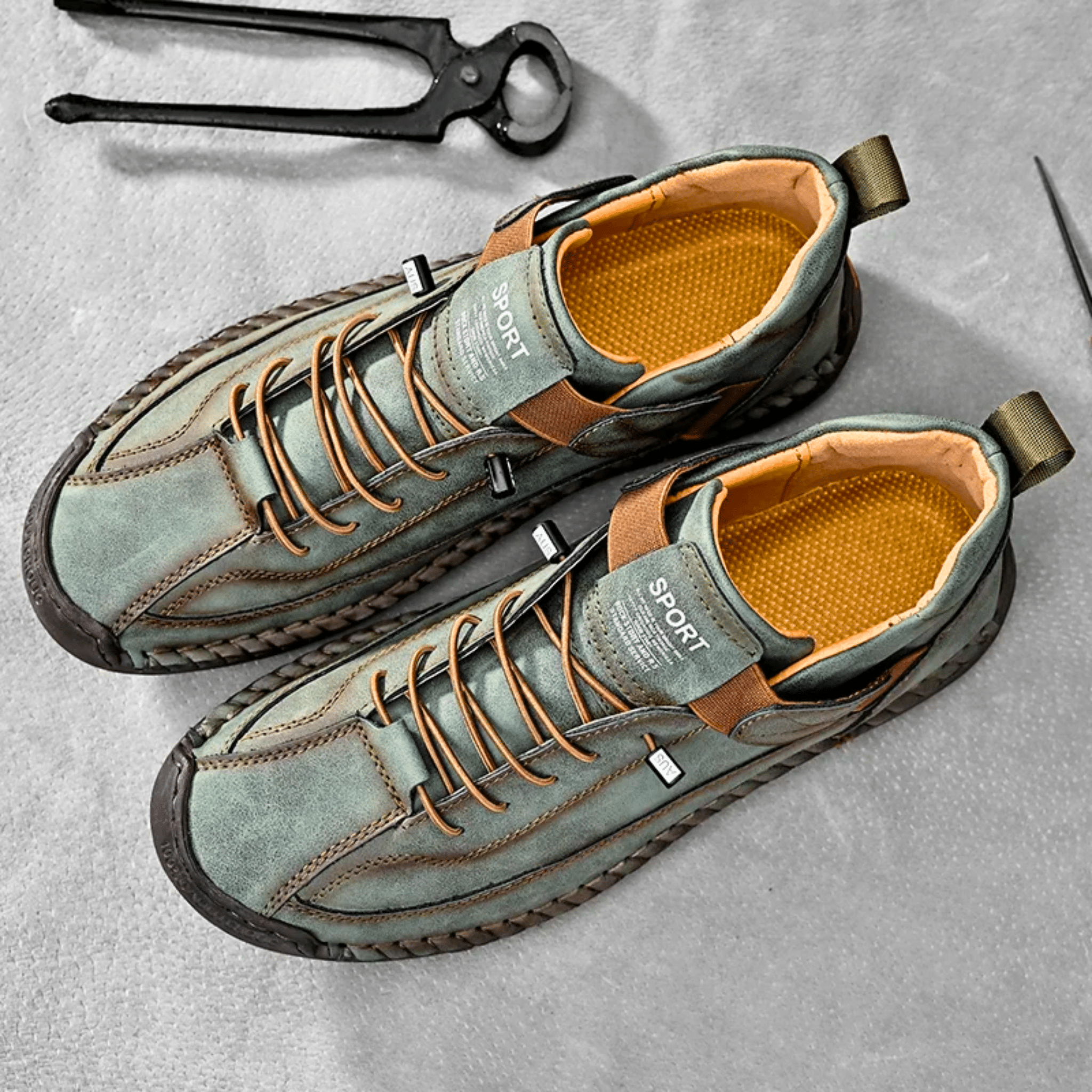 Hutton Artisan Leather Trainers