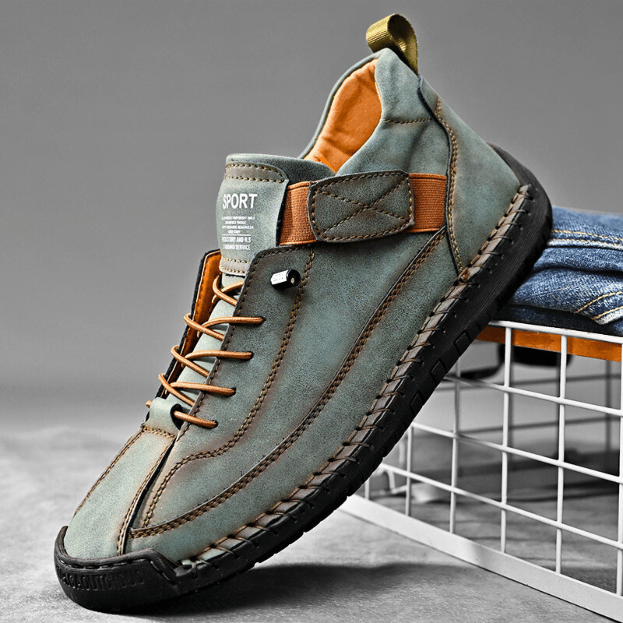 Hutton Artisan Leather Trainers