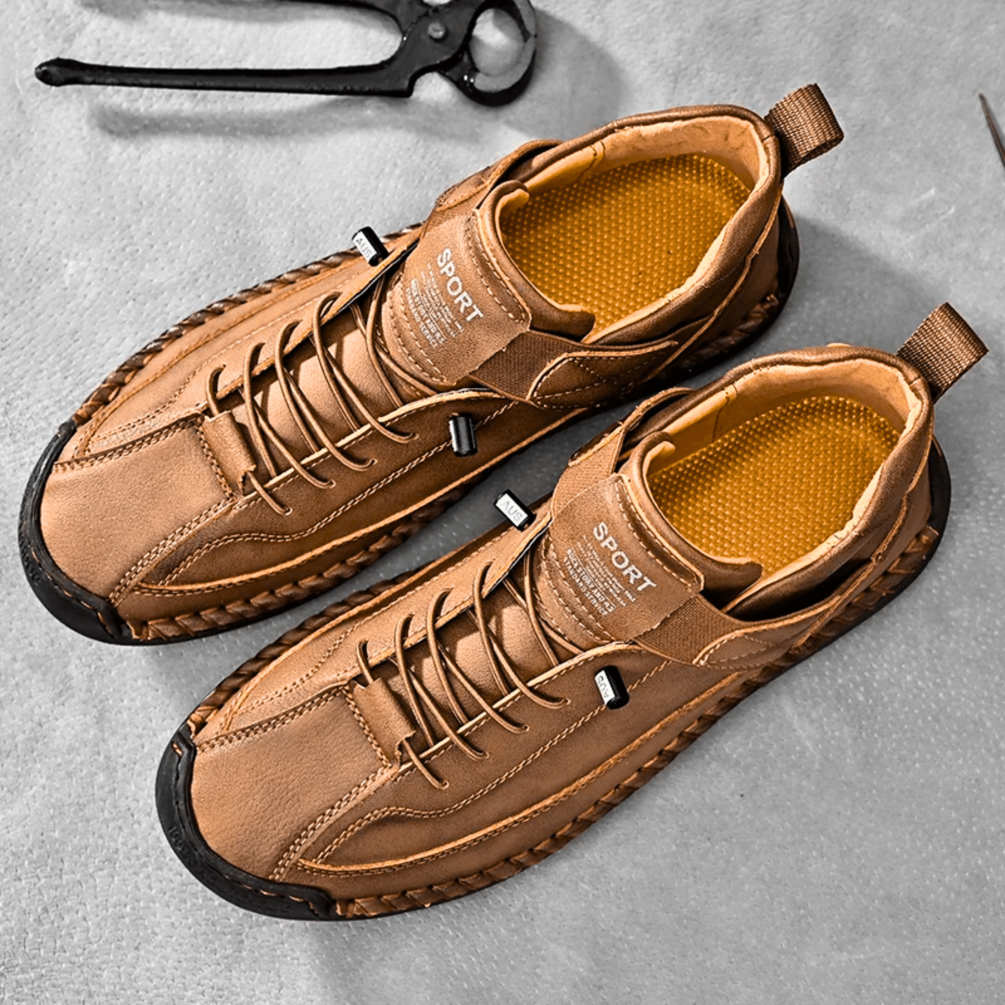 Hutton Artisan Leather Trainers