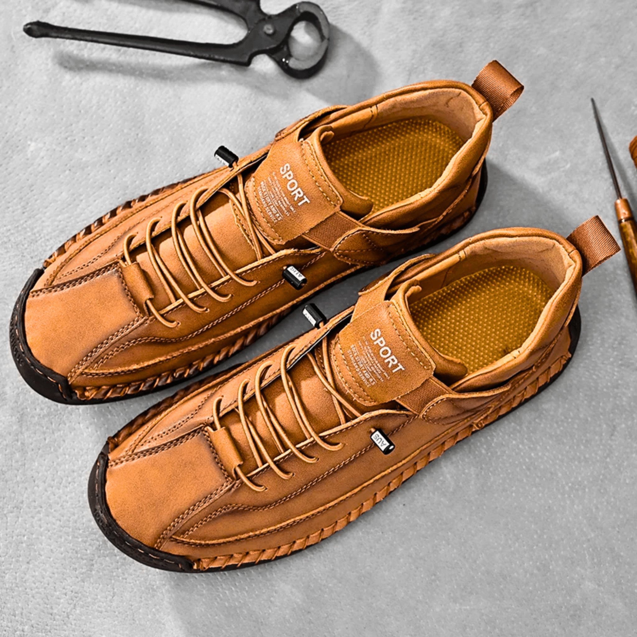 Hutton Artisan Leather Trainers