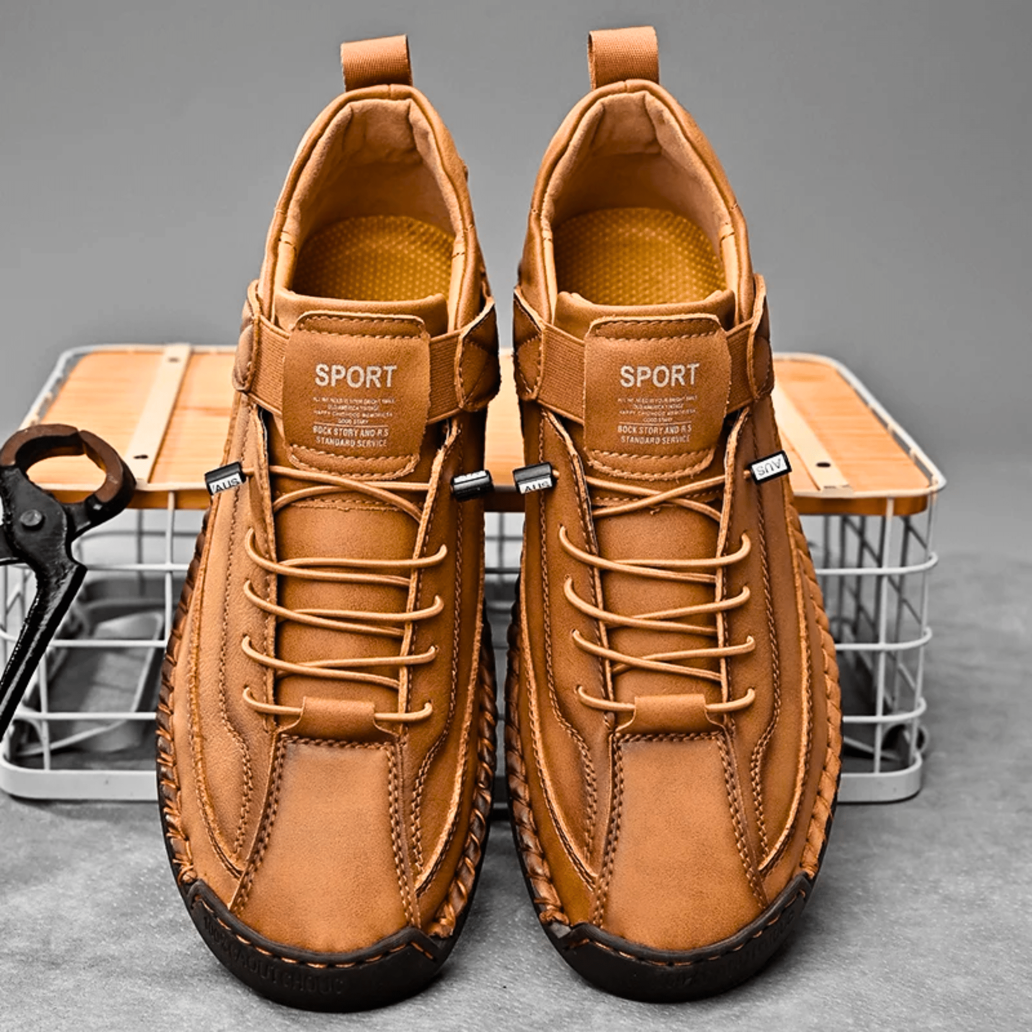 Hutton Artisan Leather Trainers