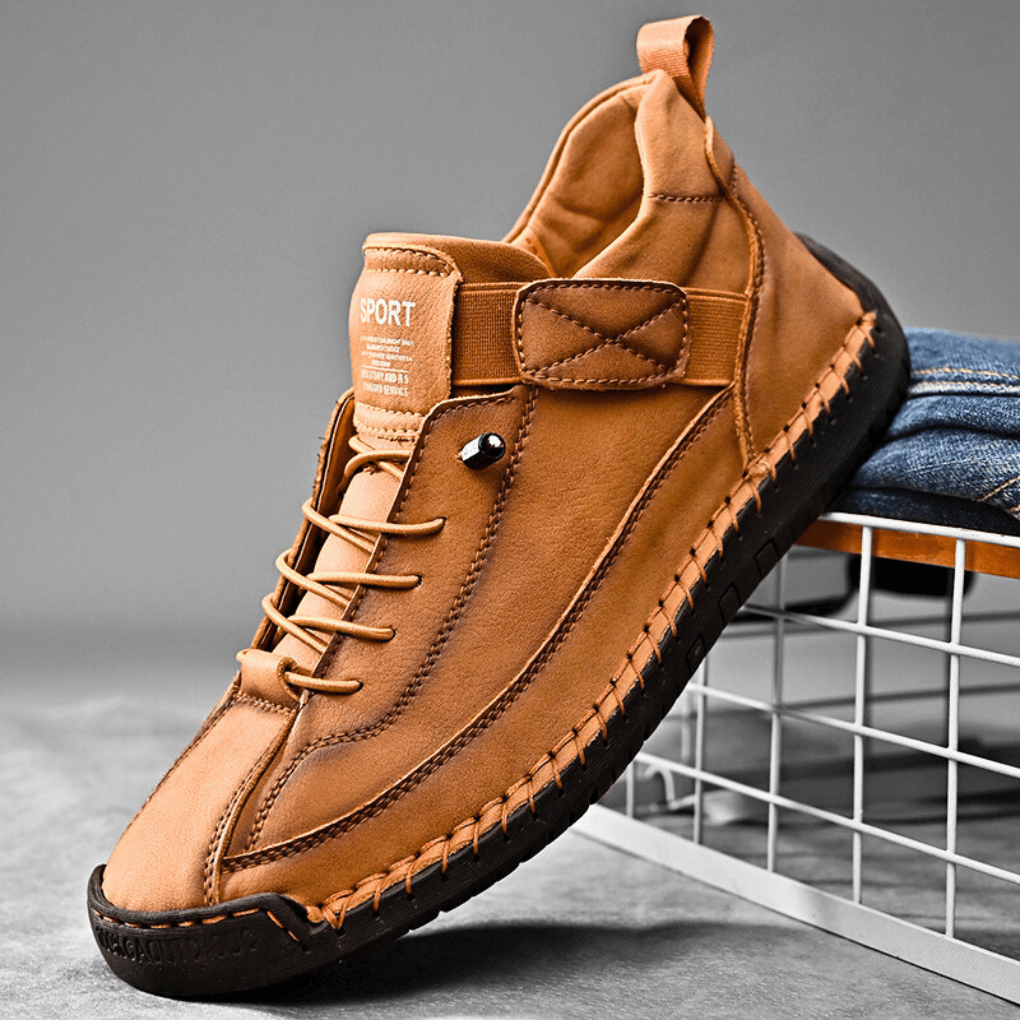 Hutton Artisan Leather Trainers