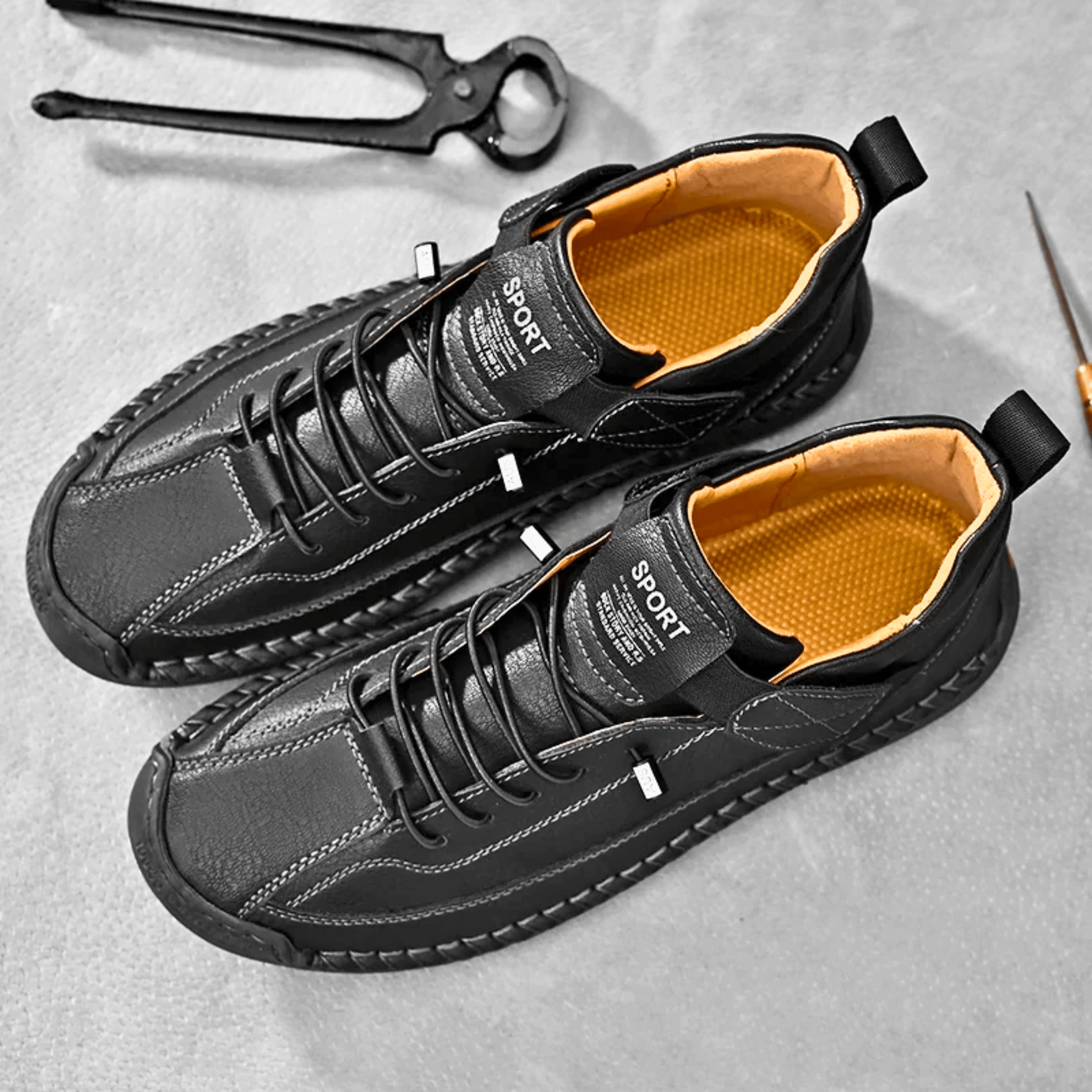 Hutton Artisan Leather Trainers