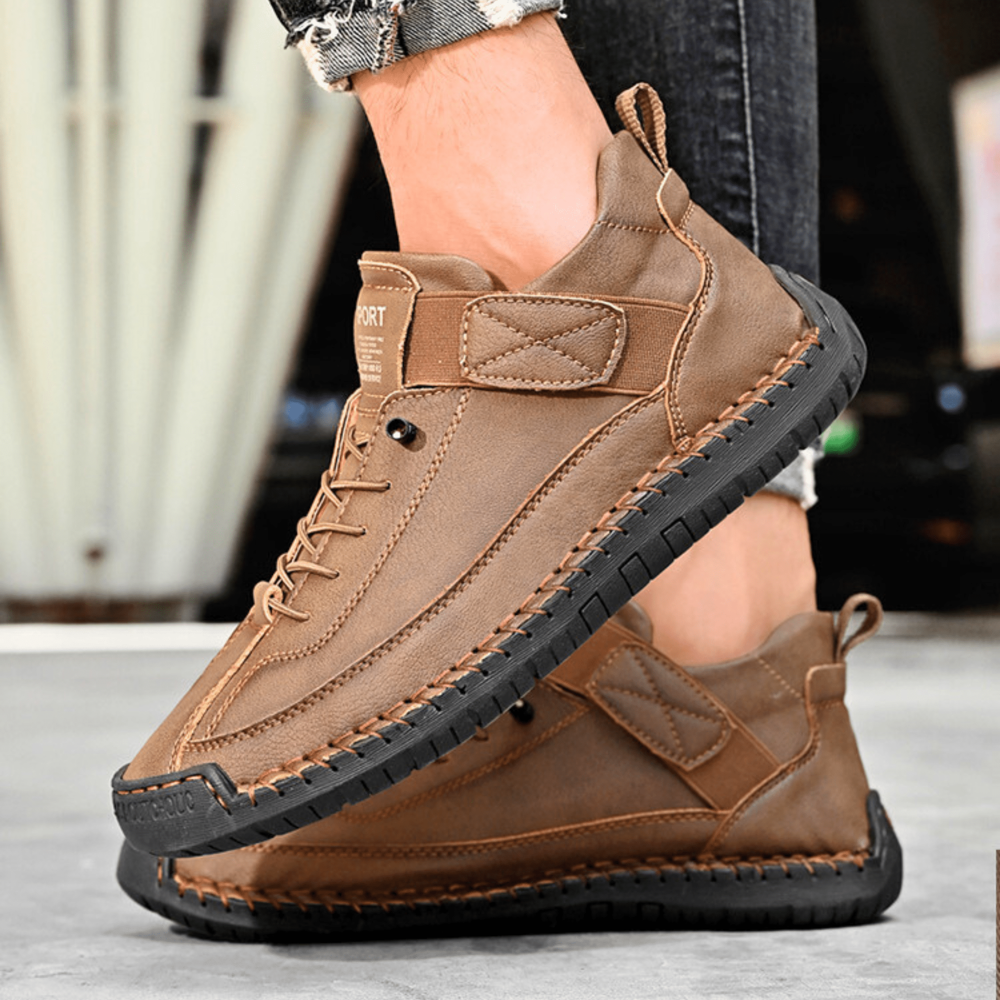 Hutton Artisan Leather Trainers