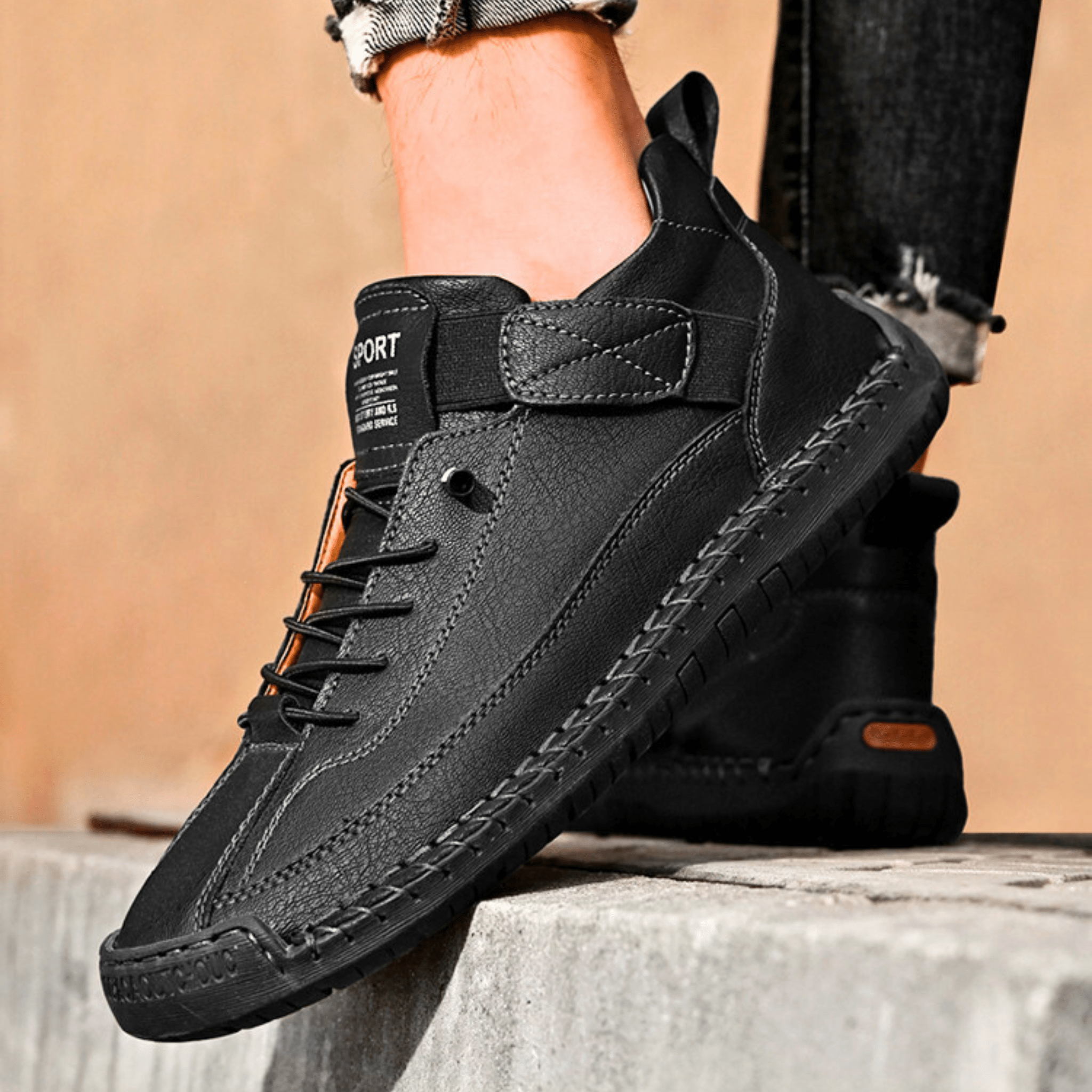 Hutton Artisan Leather Trainers