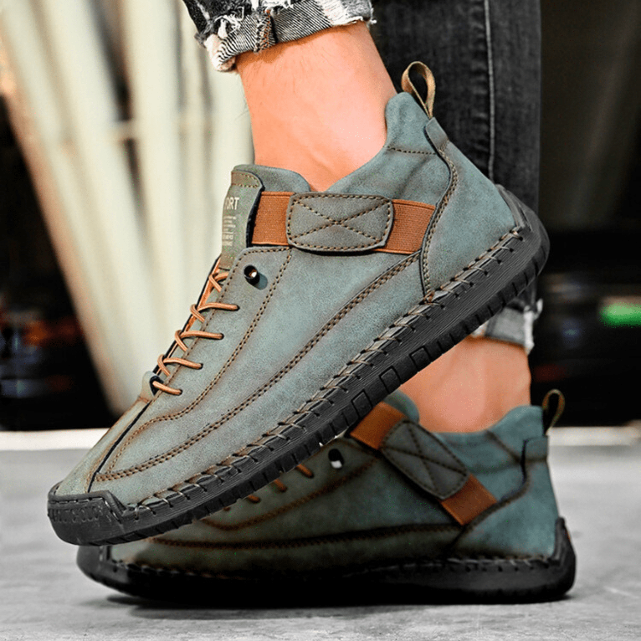 Hutton Artisan Leather Trainers