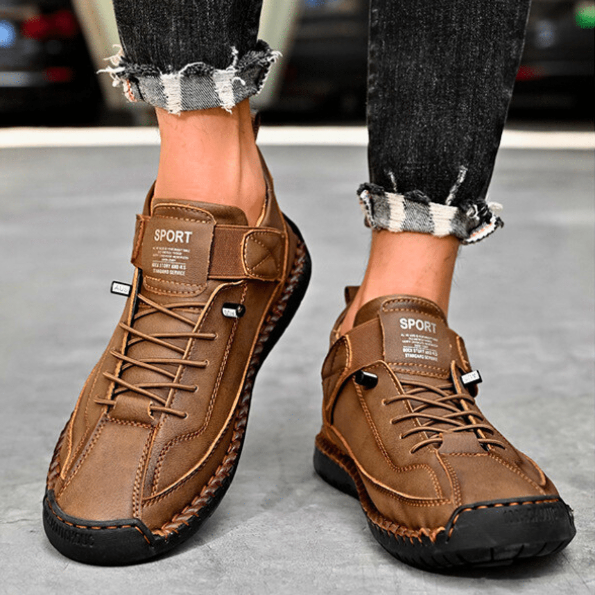Hutton Artisan Leather Trainers