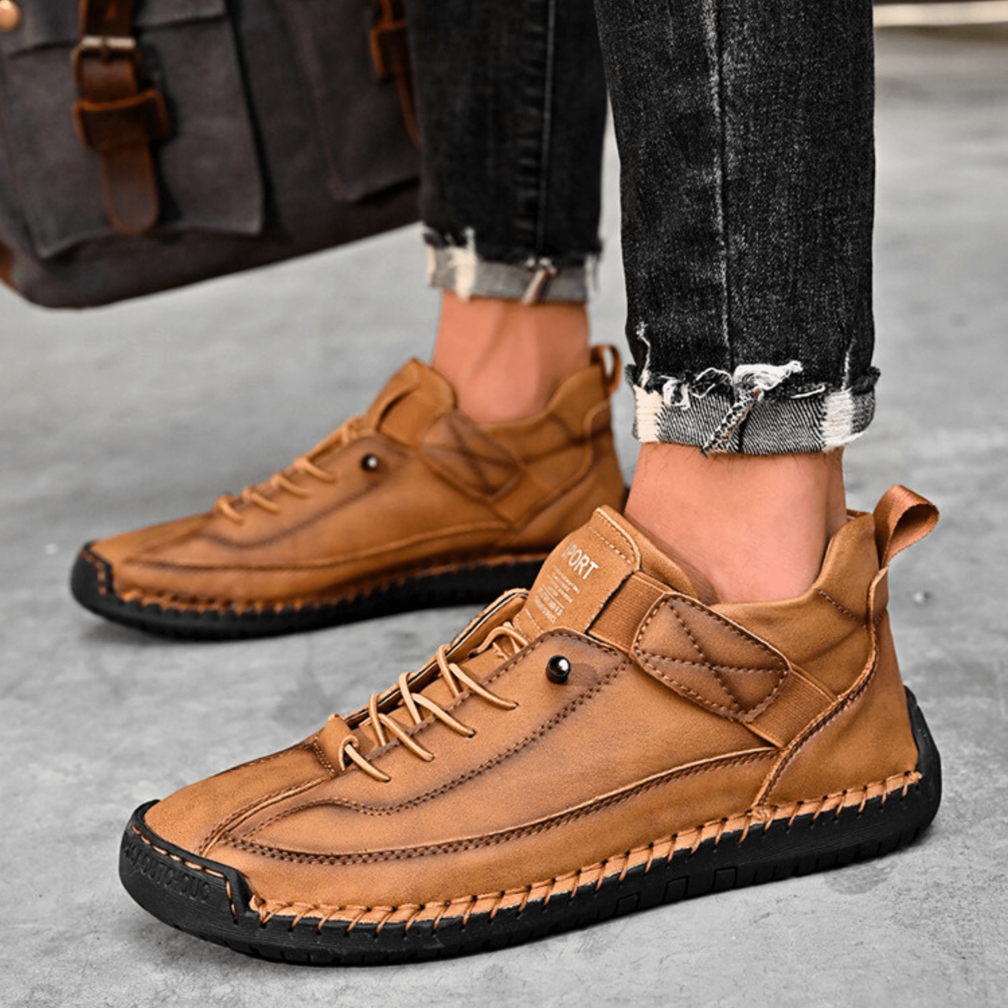 Hutton Artisan Leather Trainers