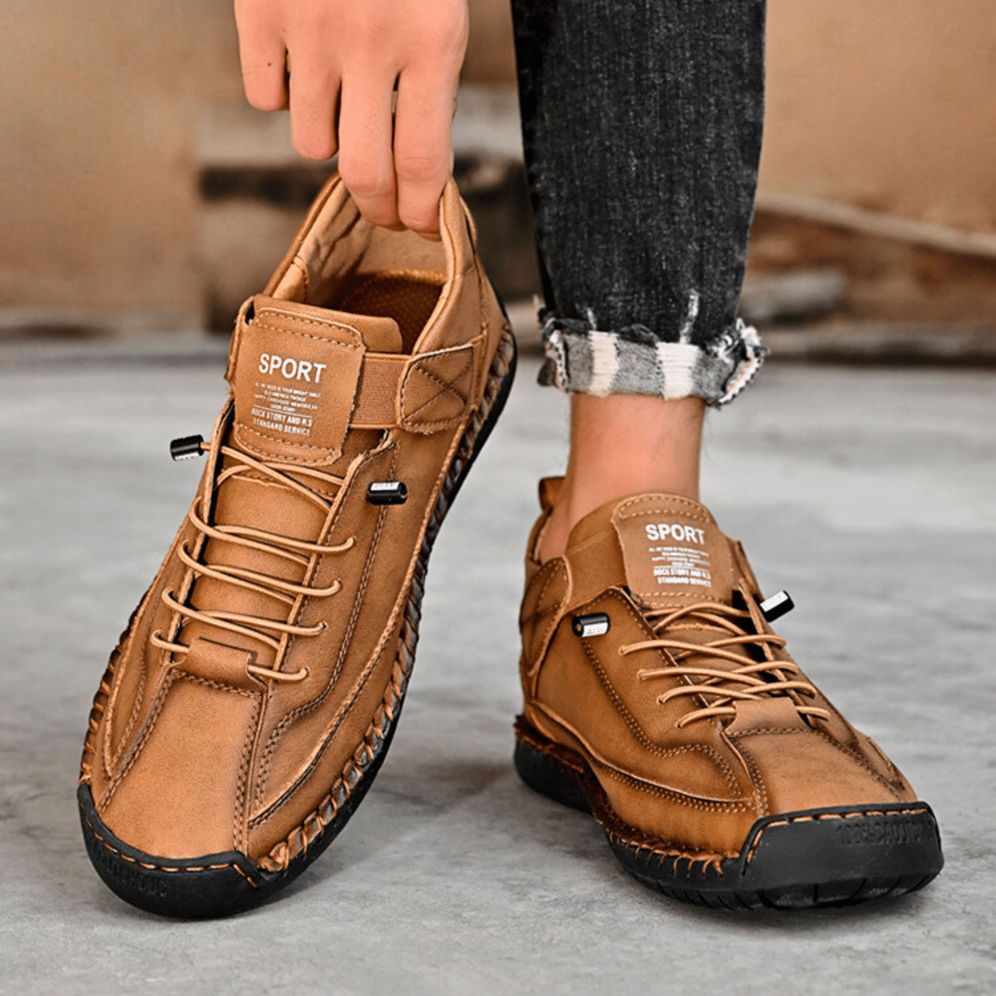 Hutton Artisan Leather Trainers